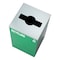 Alpine Industries Square Recycling Bin, 29 Gallons, Green Can, Mixed Opening Lid, for Recycling ALP4450-KIT-GRN-M-REC - alternate 2